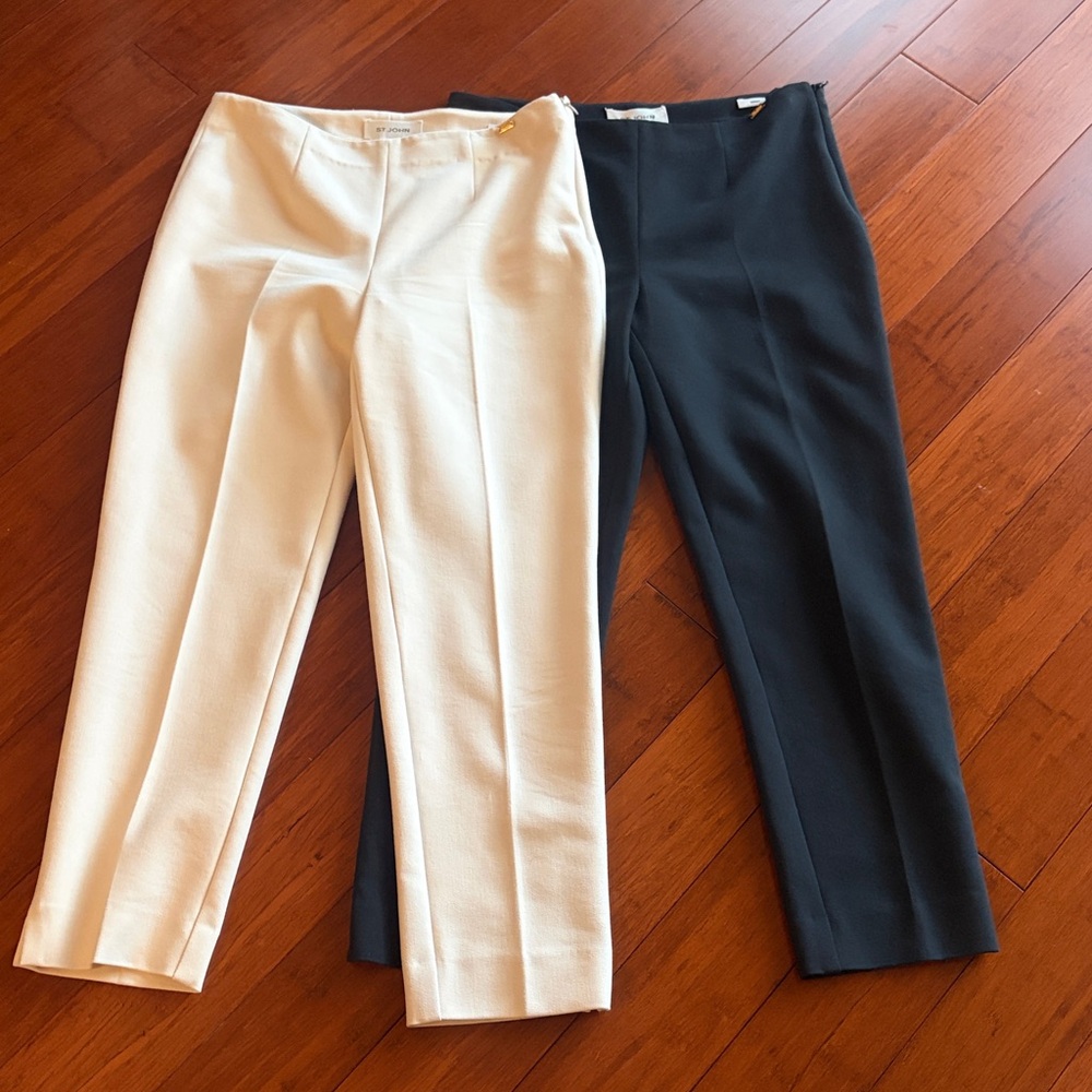 St. John Elegant Cream Trousers